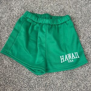 Green Hawaii USA Shorts